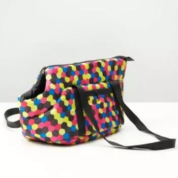 Переноска-лежанка «Кабриолет» №0, 342021 см, принт черная