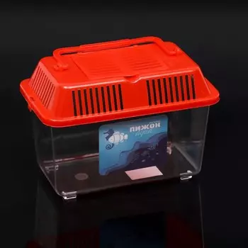 Переноска прямоугольная, 16 х 9,5 х 11 см, красный