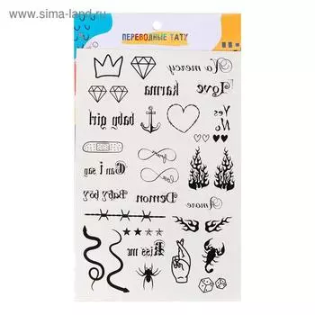 Переводные тату «Хайп», 14х24 см