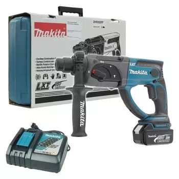 Перфоратор аккумуляторный Makita DHR202RF, 18 В, 3 Ач, SDS+, 3 режима, 1.9 Дж, 4000 уд/мин