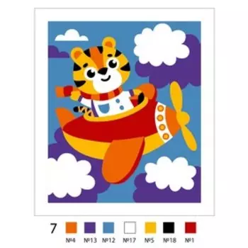 Песочная фреска «Тигренок-пилот»