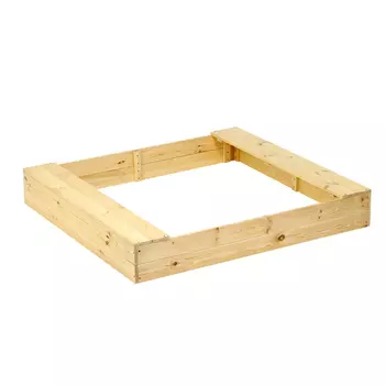 Ограждение для песка деревянное, без крышки, 15014020 см, с сиденьями, без покраски, сосна, Greengo