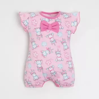 Песочник для девочки, цвет розовый/единорог, рост 68 см