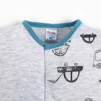 Песочник для мальчика, цвет серый/машинки, рост 86