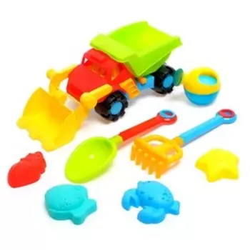 Песочный набор «Супергрузовик», 6 предметов, цвета МИКС