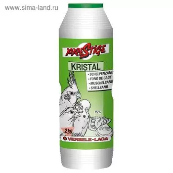 Песок VERSELE-LAGA Prestige Kristal Box для птиц с ракушечником в банке, 2 кг