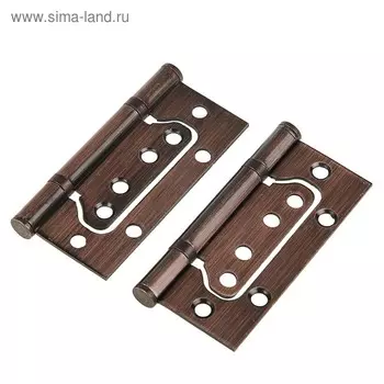 Петля-бабочка ТУНДРА, 100702.0 мм, универсальная, без врезки, цвет медь, 2 шт.