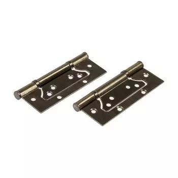 Петля-бабочка ТУНДРА, 120752.0 мм, универсальная, без врезки, цвет бронза, 2 шт.