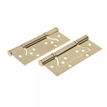 Петля-бабочка ТУНДРА, 120752.0 мм, универсальная, без врезки, цвет золото, 2 шт.