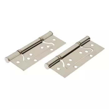 Петля-бабочка ТУНДРА, 120752.0 мм, универсальная, без врезки, цвет матовый никель, 2 шт.