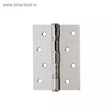 Петля дверная "АЛЛЮР" 2043 2BB-FHP CP, 101х76 мм, 2 подшипника, цвет хром, 2 шт.