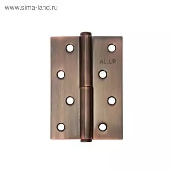 Петля дверная "АЛЛЮР" 2543 L1-LH-AC, 100х70 мм, левая, цвет медь, 2 шт.