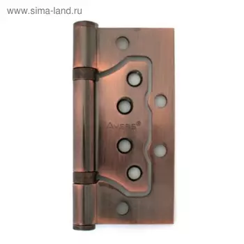 Петля дверная AVERS B2AC, 100х75х2.5 мм, без врезки, 2 подшипника, цвет медь, 2 шт.