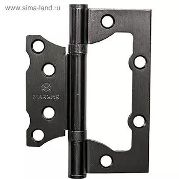 Петля дверная MARLOK, без врезки, 100х75х2.0 мм, цвет графит