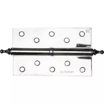 Петля дверная разъемная "ЗУБР", 1 подшип., цвет хром, левая, крепеж, 125 х 75 х 2.5 мм, 2 шт. 5457