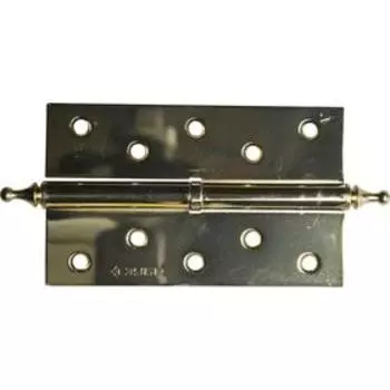 Петля дверная разъемная "ЗУБР", 1 подшип., цвет латунь, левая, крепеж, 125 х 75 х 2.5 мм, 2 шт.