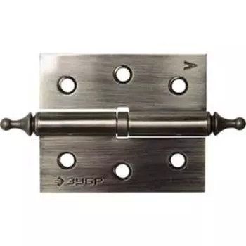 Петля дверная разъемная "ЗУБР", 1 подшип., цвет латунь, левая, крепеж, 75 х 63 х 2.5 мм, 2 шт. 545