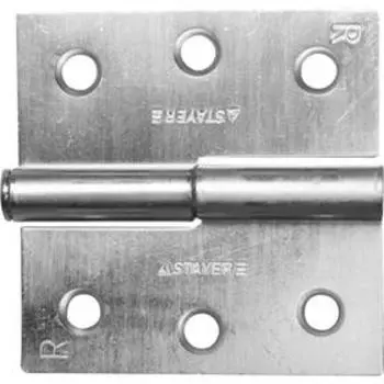 Петля дверная STAYER MASTER разъемная, цвет белый цинк, правая, 75 мм
