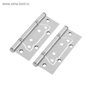 Петля дверная TRODOS, 125х75х2,5 мм, без врезки, цвет хром