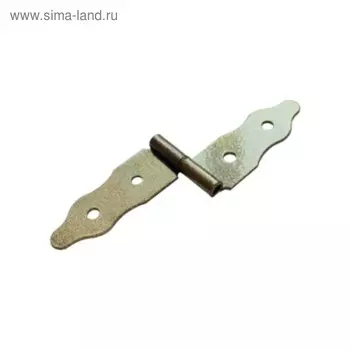 Петля фигурная "Домарт", 90х260 мм, левая, цвет античная бронза, 1 шт.