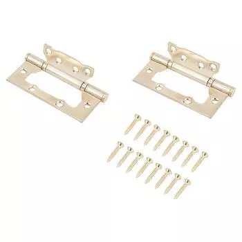 Петля накладная без врезки MCL 4х3х2 мм SGP КОРОБКА 2 мм, цвет мат.золото 2 шт