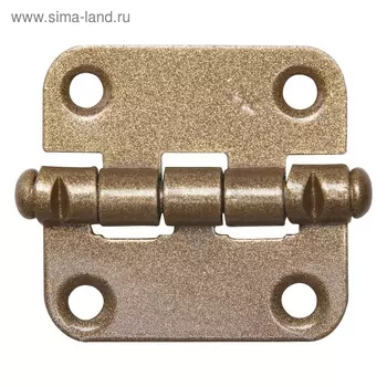 Петля накладная "РОССИЯ" ПН-40, стальная, 40 мм, универсальная, цвет бронзовый металлик