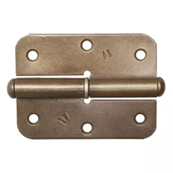 Петля накладная "РОССИЯ" ПН-85, стальная, 85 мм, левая, цвет бронзовый металлик