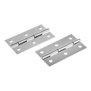 Петля накладная ТУНДРА, 73381 мм, цвет хром, 2 шт.