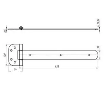 Петля стрела ПС-420, без покрытия