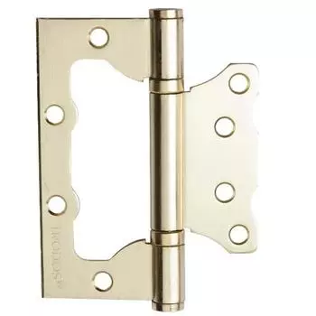 Петля TRODOS 100х75х2.0 без врезки б/к , цвет золото матовое, золото