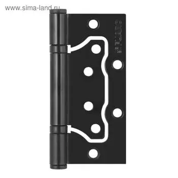 Петля универсальная без врезки 500-2BB/BL 100x2,5 BL, черный матовый