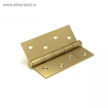 Петля универсальная Fuaro 4BB 100x75x2.5 SB, цвет матовое золото, 1 шт.