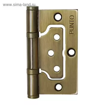 Петля универсальная Punto 200-2B AB, 75x2.5 мм, без врезки, цвет бронза, 1 шт.