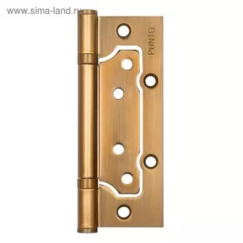 Петля универсальная Punto 200-2B CF, 125x2.5 мм, без врезки, цвет кофе, 1 шт.