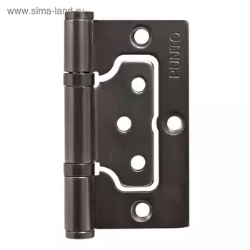 Петля универсальная Punto 200-2B GR, 75x2.5 мм, без врезки, цвет графит, 1 шт.