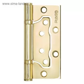 Петля универсальная Punto 200-2B PB, 100x2.5 мм, без врезки, цвет латунь, 1 шт.