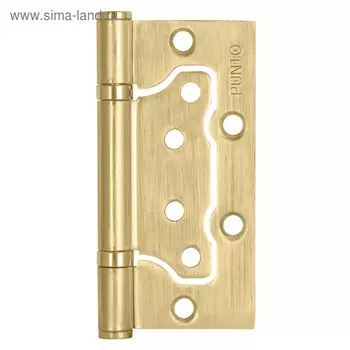 Петля универсальная Punto 200-2B SB, 100x2.5 мм, без врезки, цвет матовое золото, 1 шт.