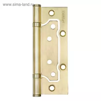 Петля универсальная Punto 200-2B SB, 125x2.5 мм, без врезки, цвет матовое золото, 1 шт..