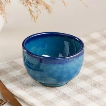 Пиала "Лазурная", керамика, бирюзовая, 200 мл, 1 сорт, Иран