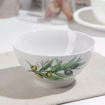 Пиала фарфоровая «Оливки», 350 мл, d=12.5 см