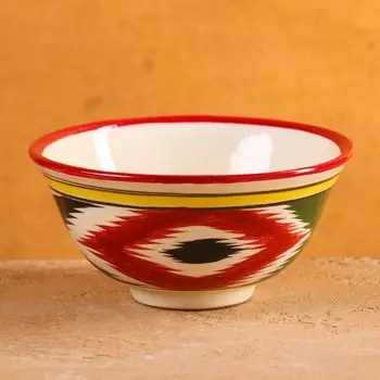 Пиала для чая Риштанская керамика «Атлас», 250 мл, d=11 см, разноцветная