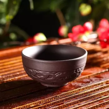 Пиала керамическая «Восток», 60 мл, 73,5 см, цвет коричневый