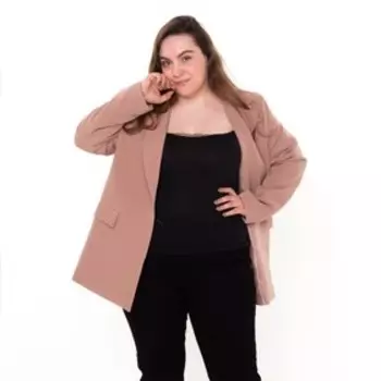 Пиджак женский, цвет бежевый, размер 56