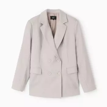 Пиджак женский двубортный MIST plus-size, р.56, бежевый