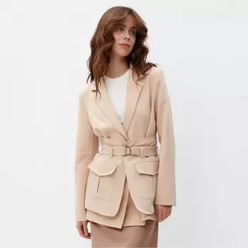 Пиджак женский MINAKU: Casual Collection цвет песочный, р-р 44