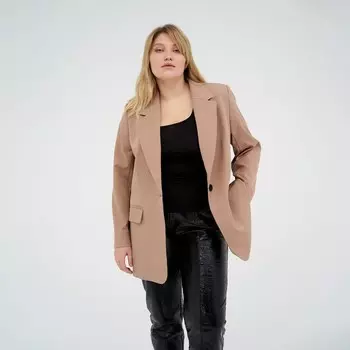 Пиджак женский MIST plus-size, р.54, бежевый