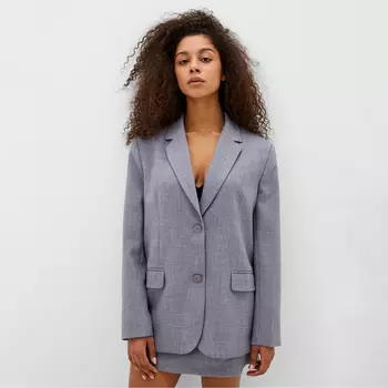 Пиджак женский с пуговицами на спине MIST, р.XS-S, серый