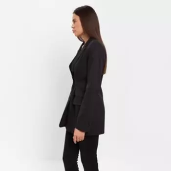 Пиджак женский с защипами MIST р.46, черный