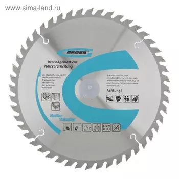 Пильный диск по дереву GROSS, 255 x 32/30 x 72Т