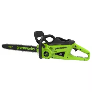 Пила цепная аккумуляторная GREENWORKS GD40CS20XK4, 40 В, АКБ на 4 Ач и ЗУ, 3/8", 56 зв.